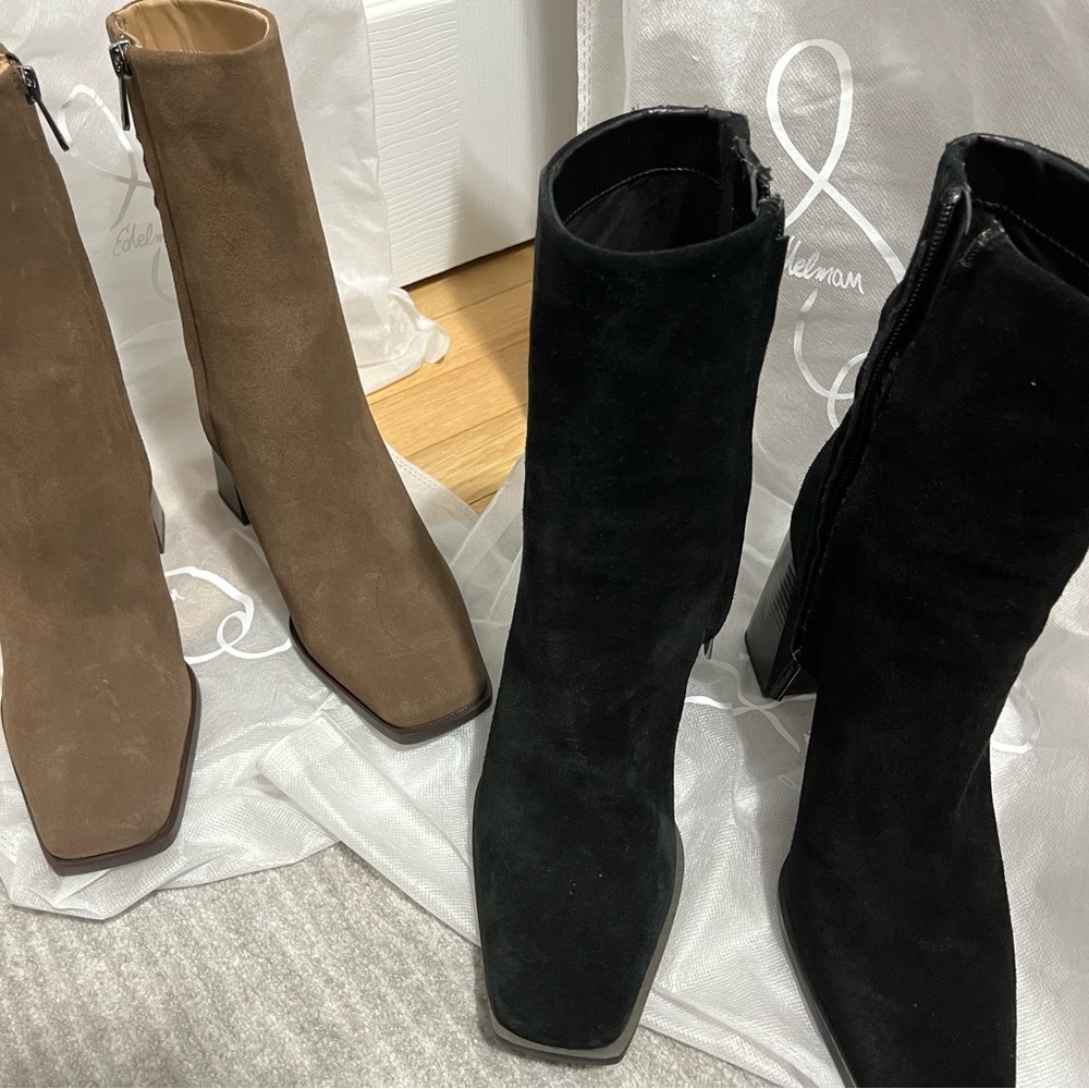 Sam Edelman Suede square toe mid-calf boots